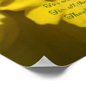 Mama Dankeschön Liebe Daffodische Blume Personalis Poster (Ecke)