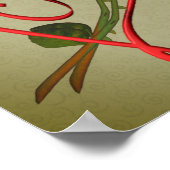 Mama Dankeschön Liebe Rote Rosen Herz Personalisie Poster (Ecke)