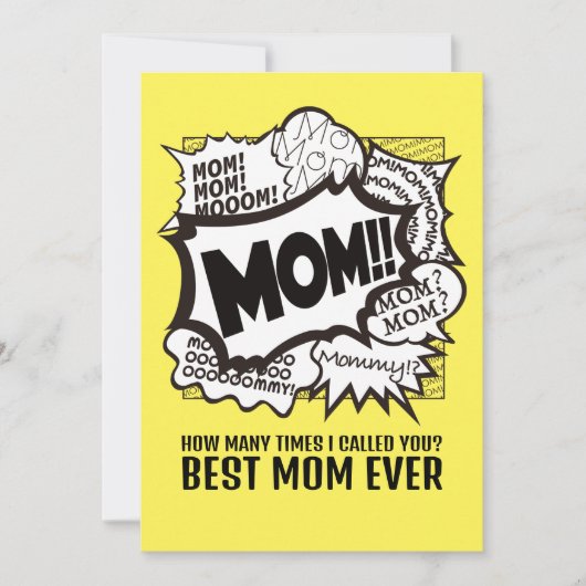 MAMA! Dankkarten für den Muttertag Einladung (Vorderseite)