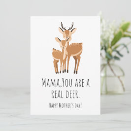 Mama das Doe-nest: Muttertagskarte des Hasen-Hirns Feiertagskarte
