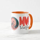 Mama Das Herz der Familie, Geschenk für Mama Tasse (VorderseiteRechts)