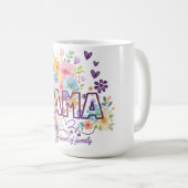 Mama, das Herz der Familie Modedesign  Kaffeetasse (VorderseiteRechts)