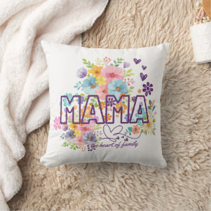 Mama, das Herz der Familie, trendiges Design  Kissen