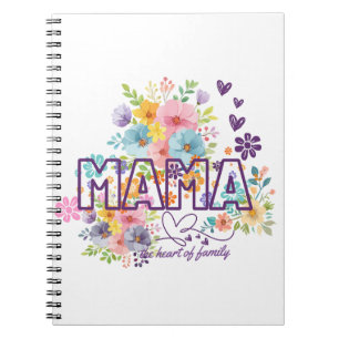 Mama, das Herz der Familie, trendiges Design Notizblock