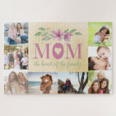 Mama das Herz des Family Multi-Fotos Puzzle (Horizontal)