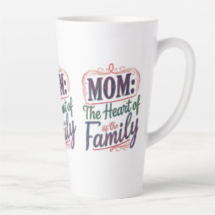 Mama: Das Herz unserer Familie" Latte Tasse - 17 o