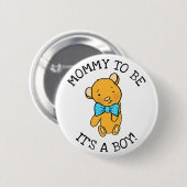 Mama, das ist ein Baby Teddy Bear Baby Shower Button (Vorne & Hinten)