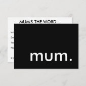 Mama, das ist ein überraschendes Party! Einladung (Vorne/Hinten)