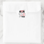 Mama: Das Wort Gottes in den Lippen und im Herzen. Herz-Aufkleber (Tasche)