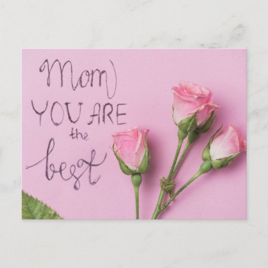 Mama, dass du am besten bist postkarte (Vorderseite)