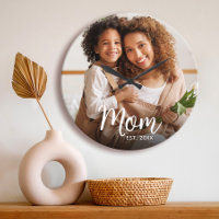 Mama Datum Weiß Schrift Benutzerdefiniertes Foto