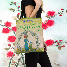 Mama Daughter Greenery Foliage Happy Mother Day Tasche