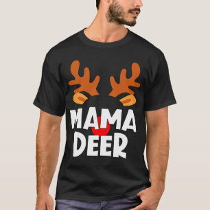 Mama Deer Matching Family Tribe Weihnachtsmann T-Shirt