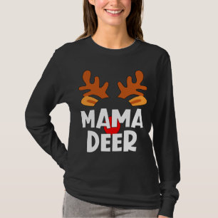 Mama Deer Matching Family Tribe Weihnachtsmann T-Shirt