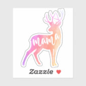 Mama Deer Watercolor Sticker (Blatt)