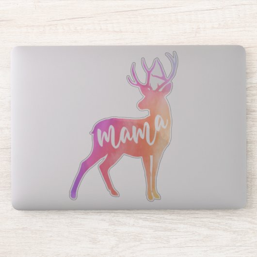 Mama Deer Watercolor Sticker (Computer)