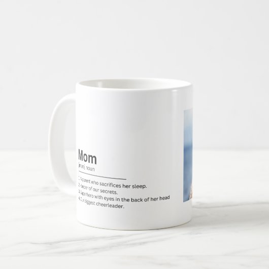 Mama definiert benutzerdefiniertes Foto-Geschenk f Kaffeetasse (Vorderseite Links)