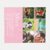 Mama Definition 6 Fotomaterial rosa Fleecedecke (Vorderseite (Horizontal))