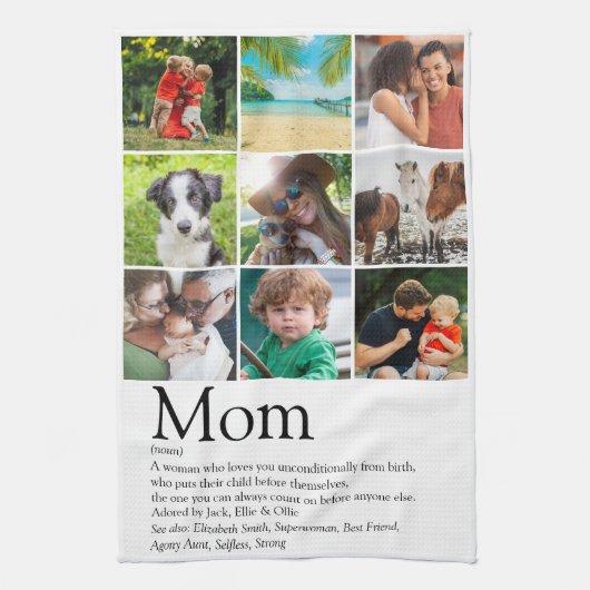 Mama Definition 9 FotoCollage Geschirrtuch (Vertikal)