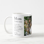 Mama Definition Funny & Heartfelt Familie Foto Kaffeetasse (Links)