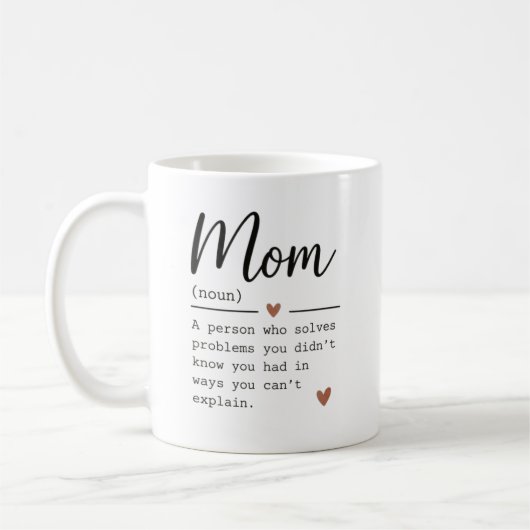 Mama-Definition lustiger Spruch Kaffeetasse (Links)