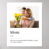 Mama Definition Mütter Tag Custom Foto Poster (Vorne)