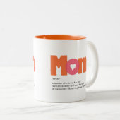Mama Definition Orange/Rosa Zwei-Tonen-Kaffee-Tass Zweifarbige Tasse (VorderseiteRechts)