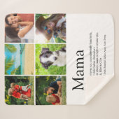 Mama Definition Quote FamilienfotoCollage Sherpadecke (Vorderseite (Horizontal))