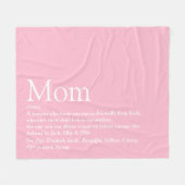 Mama Definition Spaß Cool Rosa Fleece Blanket (Vorderseite (Horizontal))
