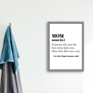 Mama Definition Word Noun Geschenk Muttertag Poster