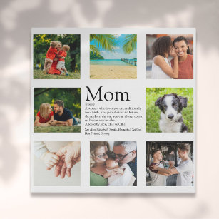 Mama Definition Zitat Muttertagsfoto-Collage Künstlicher Leinwanddruck