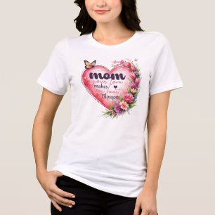 Mama deine Liebe macht mein Herz blühen Tri-Blend Shirt