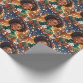 Mama der Afroamerikanerin Geschenkpapier (Ecke)
