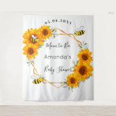 Mama der Babydusche auf Sonnenblumen geschlechtsne Wandteppich (Vorderseite)