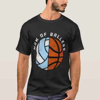 Mama der Baller Funny Volleyball Basketball Mama T-Shirt