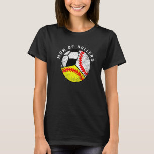 Mama der Ballers Baseball Softball-Fußball-Mama T-Shirt