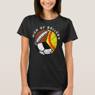 Mama der Ballers Softball Fußball-Mama T-Shirt