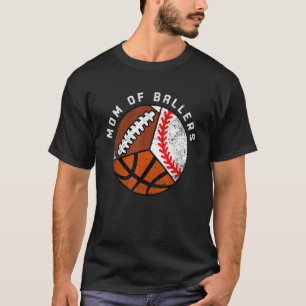 Mama der Baseball-Basketball-Fußball-Mama T-Shirt