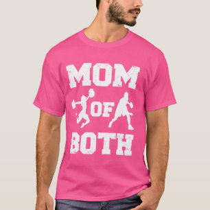 Mama der beiden lustigen Basketball-Cheer-Mama T-Shirt