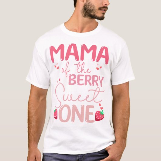 Mama der Berry Sweet eine Erdbeere erste Geburt T-Shirt (Vorderseite)
