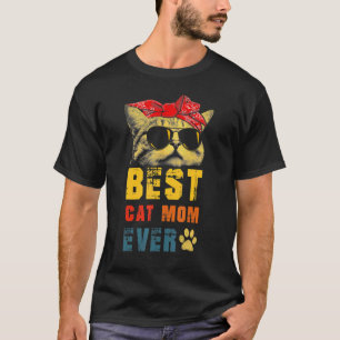 Mama der besten Katze je Vintag Katzenblase Cool T-Shirt