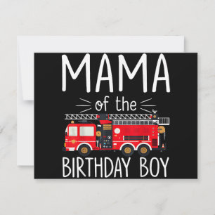 Mama der Birthday Boy Fire Truck Feuerwehrmann