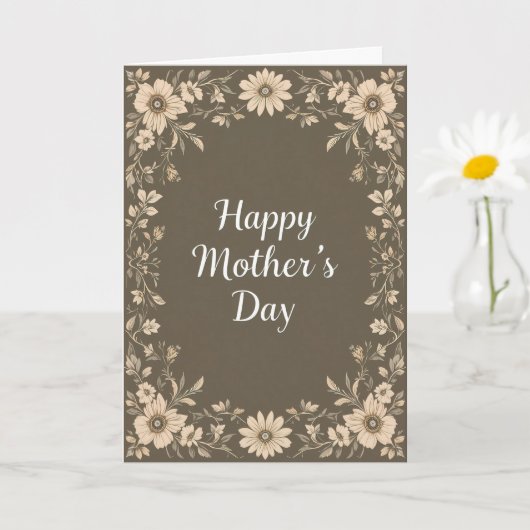 Mama der braunen Blumengestelle Karte (Kleine Pflanze)