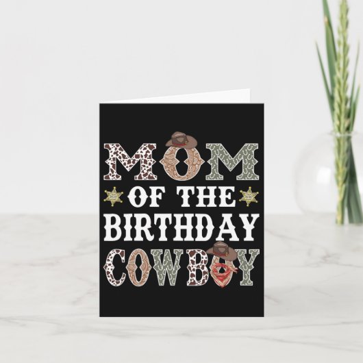 Mama der Cowboy-Rodeo-Mama Karte (Vorderseite)