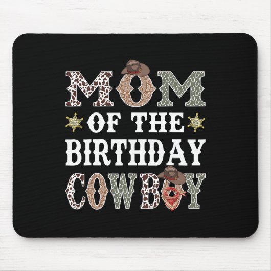 Mama der Cowboy-Rodeo-Mama Mousepad (Vorne)