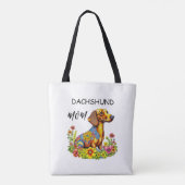 Mama der Dackel von niedlichen Cartoon Tasche (Rückseite)