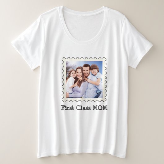 Mama der ersten Klasse Beste Mama je benutzerdefin Große Größe T-Shirt (Design vorne)