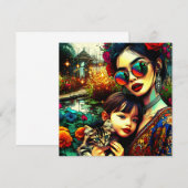 Mama der Farben und Tochter Asiatischer Blumengart (Vorne/Hinten)