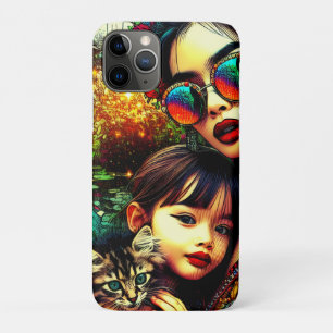 Mama der Farben und Tochter Asiatischer Blumengart Case-Mate iPhone Hülle
