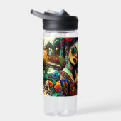 Mama der Farben und Tochter Asiatischer Blumengart Trinkflasche (Rechts)